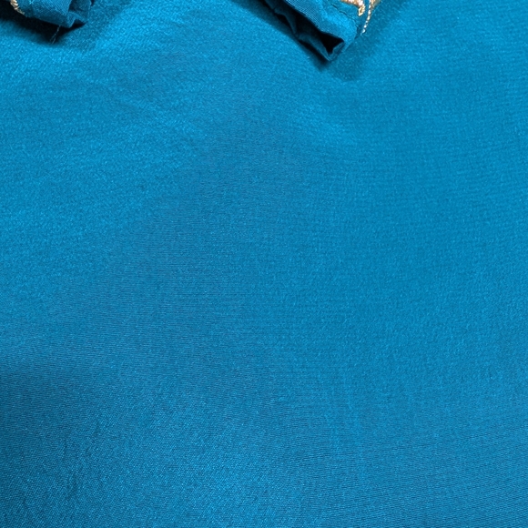 Stunning 100% silk Diane Von Furstenburg Teal Blouse - Picture 10 of 11